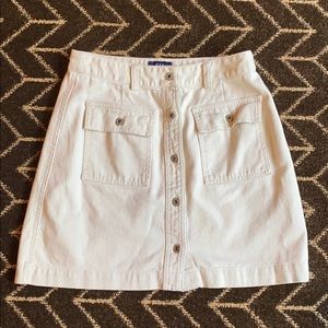 Cream jean skirt